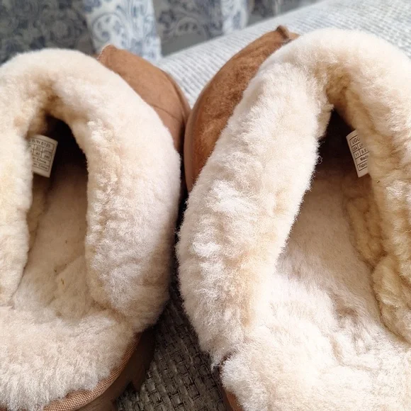 Uggs coquett sheepskin slippers womens sz 11 - Picture 4 of 6